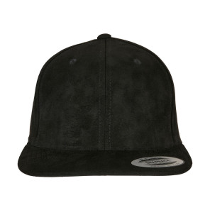 Flexfit Suede Leather Snapback - Black - ONE SIZE