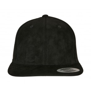 Flexfit Suede Leather Snapback - Black - OneSize