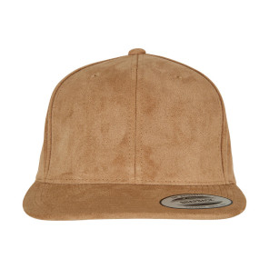 Flexfit Suede Leather Snapback - Beige - ONE SIZE