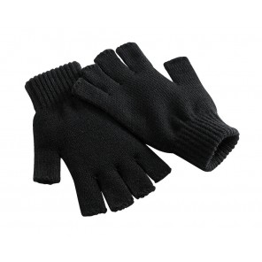Beechfield Fingerless Gloves - Black - S/M