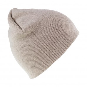 Result Winter Essentials Soft Feel Cuffless Beanie - Stone - OneSize