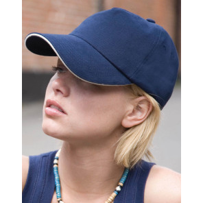 Result Headwear Brushed Cotton Decorator Cap with Sandwich Peak