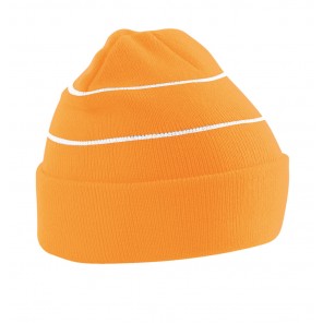 Beechfield Enhanced-Viz Knitted Hat - Fluorescent Orange - OneSize