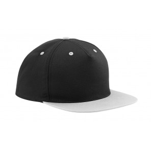 Beechfield 5 Panel Contrast Snapback - Black/Grey - OneSize