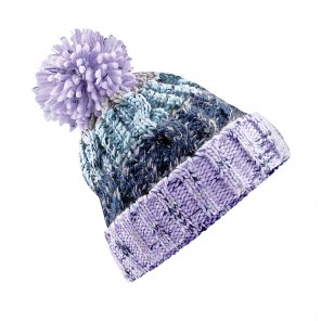 Beechfield Corkscrew Pom Pom Beanie - Lavender Fizz - OneSize