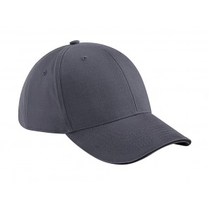 Beechfield Athleisure 6 Panel Cap - Graphite Grey/Black - OneSize