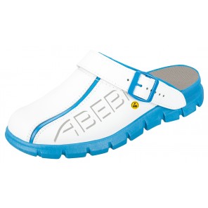 Abeba ESD-Berufsschuhe Dynamic OB Clog weiß/blau CE ESD SRC