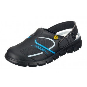 Abeba ESD-Berufsschuhe Dynamic OB Clog schwarz/blau HACCP CE ESD SRC