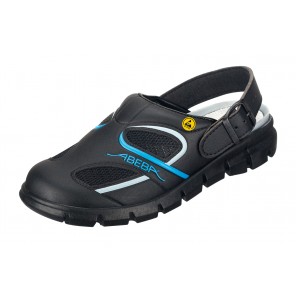 Abeba ESD-Berufsschuhe Dynamic OB Clog schwarz/blau CE ESD SRC
