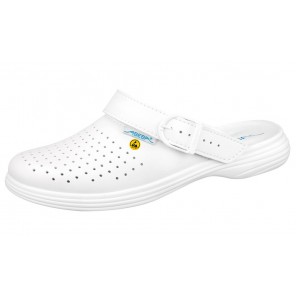 Abeba ESD-Berufsschuhe the Original plus OB Clog weiß CE ESD SRC