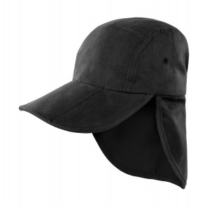 Result Headwear Fold Up Legionnaire Cap - Black - OneSize