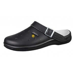 Abeba ESD-Berufsschuhe Arrow OB Clog schwarz CE ESD SRA