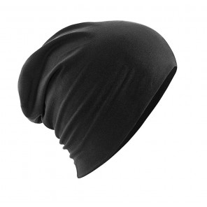 Beechfield Hemsedal Cotton Slouch Beanie - Black - OneSize