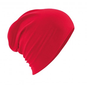 Beechfield Hemsedal Cotton Slouch Beanie - Classic Red - OneSize