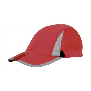 Result Headwear Spiro Sport Cap - Red/Black - OneSize