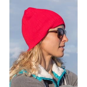 Result Winter Essentials Delux Double Knit Cotton Beanie Hat
