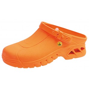 Abeba ESD-Berufsschuhe autoklavierbare Clogs OB Clog orange CE ESD SRA