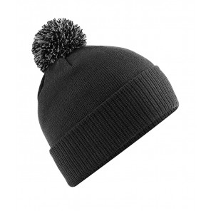 Beechfield Snowstar Beanie - Black/Graphite Grey - OneSize