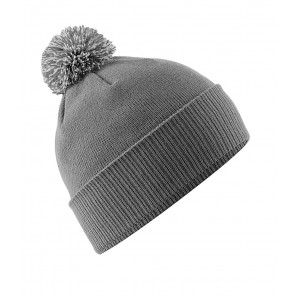 Beechfield Snowstar Beanie - Graphite Grey/Light Grey - OneSize