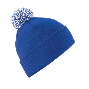 Beechfield Snowstar Beanie - Bright Royal/White - OneSize
