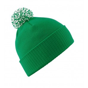 Beechfield Snowstar Beanie - Kelly Green/White - OneSize