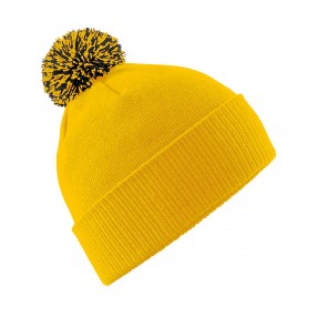 Beechfield Snowstar Beanie - Gold/Black - OneSize