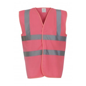 Yoko Fluo 2 Band+Brace Waistcoat - Pink - L