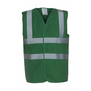 Yoko Fluo 2 Band+Brace Waistcoat - Paramedic Green - S
