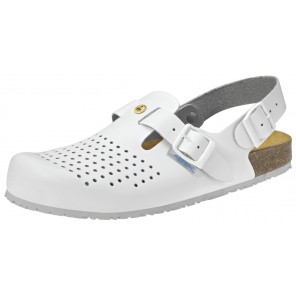 Abeba ESD-Berufsschuhe Nature OB Clog weiß CE ESD SRC