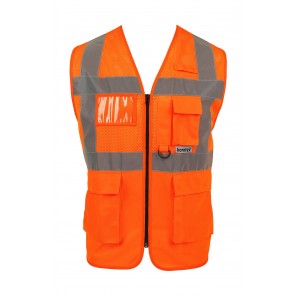 Korntex Mesh Multifunctional Vest "Athens" - Orange - 4XL