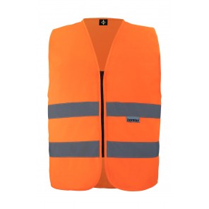 Korntex Safety Vest with Zipper "Cologne" - Orange - L