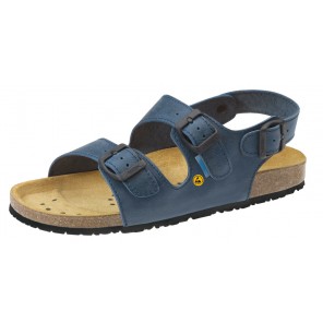Abeba ESD-Berufsschuhe Nature OB Sandale blau CE ESD SRC