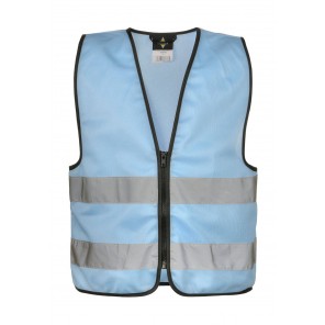 Korntex Functional Zipper Vest for Kids "Aalborg" - Sky Blue - XS
