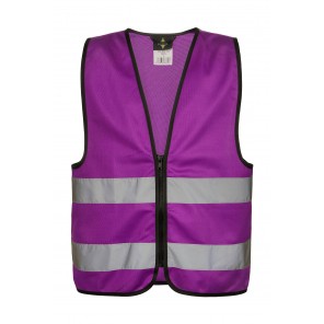 Korntex Functional Zipper Vest for Kids "Aalborg" - Violet - XS