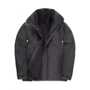 B&C Outerwear Corporate 3-in-1 Jacket - Dark Grey - 2XL