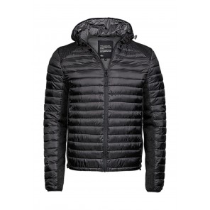 Tee Jays Hooded Outdoor Crossover Jacket - Black/Black Melange - L