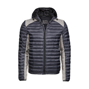 Tee Jays Hooded Outdoor Crossover Jacket - Space Grey/Grey Melange - 2XL