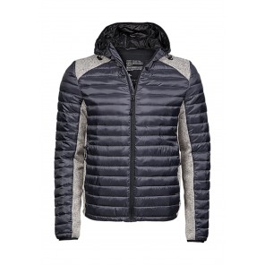 Tee Jays Hooded Outdoor Crossover Jacket - Space Grey/Grey Melange - S