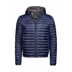 Tee Jays Hooded Outdoor Crossover Jacket - Navy/Navy Melange - S