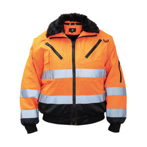 Korntex Hi-Vis Pilot Jacket "Oslo" - Orange - S