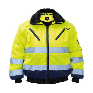 Korntex Hi-Vis Pilot Jacket "Oslo" - Yellow - S