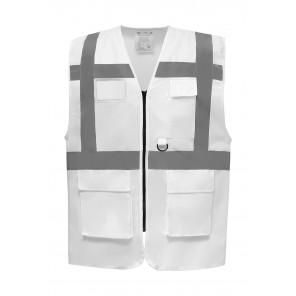 Yoko Fluo Executive Waistcoat - White - S