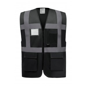 Yoko Fluo Executive Waistcoat - Black - L