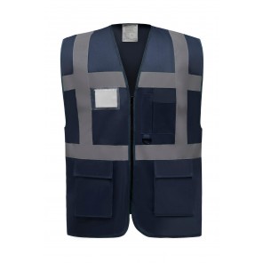 Yoko Fluo Executive Waistcoat - Navy - 2XL