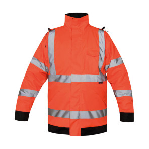 Korntex Hi-Vis Rain Jacket Lite "Kaunas" - Orange - 4XL