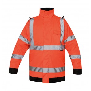 Korntex Hi-Vis Rain Jacket Lite "Kaunas" - Orange - M