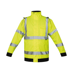 Korntex Hi-Vis Rain Jacket Lite "Kaunas" - Yellow - 4XL