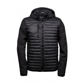 Tee Jays Hooded Crossover Jacket - Black - XL