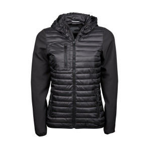 Tee Jays Ladies' Hooded Crossover Jacket - Black - 3XL