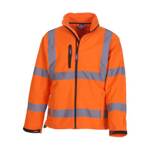 Yoko Fluo Softshell Jacket - Orange - 4XL